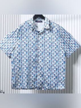 Louis Vuitton Monogram Silk Blend Print Short Sleeve T-Shirt